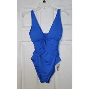 Bleu by Rod Beattie Molded-Cup One-Piece Swimsuit Blue Women's 6 NWT
